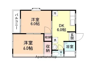 ソルシェK A棟【103号室】の間取り