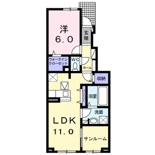 グランメール 手屋【1階】の間取り