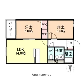 メルヴェール【3階】の間取り