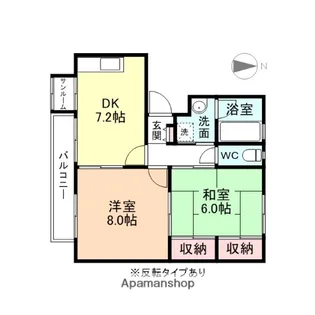 ポートサイド萩原400 W【2階】の間取り