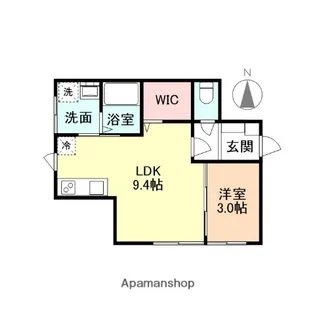 EL VITA 四ツ葉町【1階】の間取り