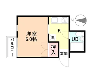 コーポ館出【1階】の間取り