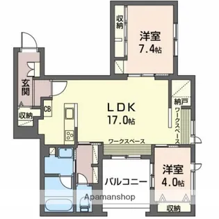 ヒストリア堀川小泉【2階】の間取り
