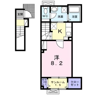ヴィラージュ フェリス【2階】の間取り