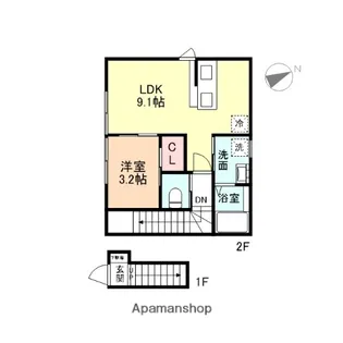 BASE稲荷元町【2階】の間取り