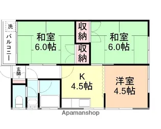 シーサイドヤマダ【1-2号室】の間取り