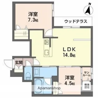 DREAMIO堀川小泉【1階】の間取り