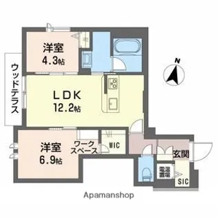 DREAMIO堀川小泉【1階】の間取り