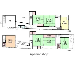 富山県魚津市諏訪町【一戸建】の間取り