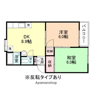 コーポマウントビュー D【102号室】の間取り