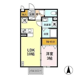 リシェス・オカザキⅡ【1階】の間取り