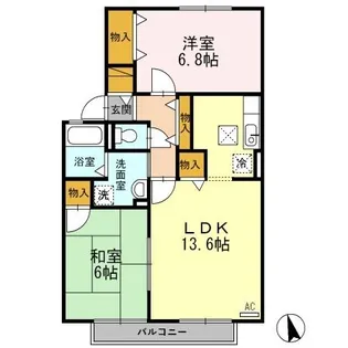 ヴィラ アネシス E棟【1階】の間取り