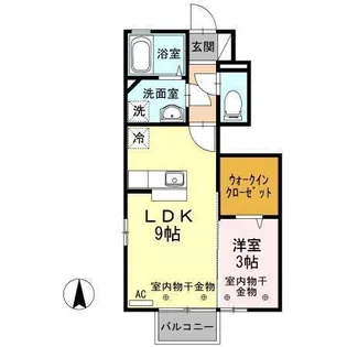 リッシュモア A棟【105号室】の間取り