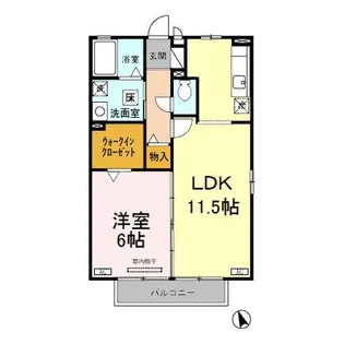 リビングタウン下新北町【1階】の間取り