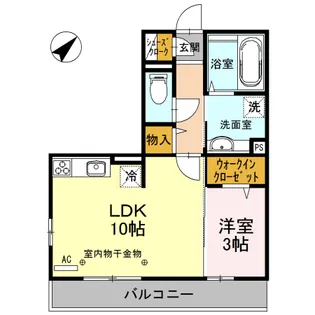 ブランズ北魚津【2階】の間取り