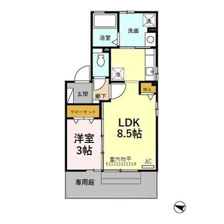 ディールームときわ台 A【1階】の間取り