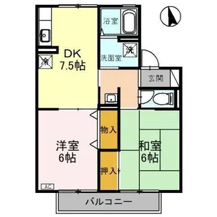 セジュール渡辺【2階】の間取り