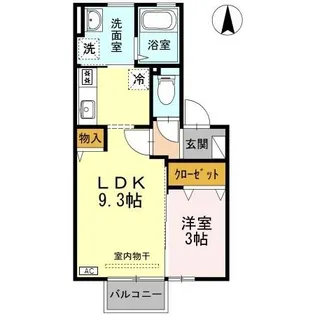 1LDKの間取り画像