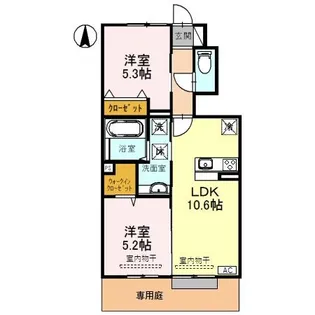 BELL PLUME(ベルプリュム)【1階】の間取り