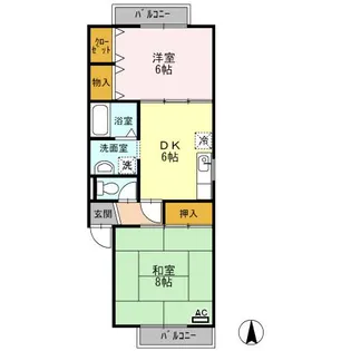 MEGUハイツ【2階】の間取り