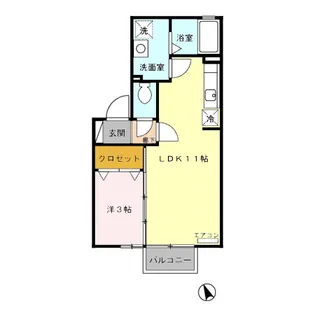 グレース婦中【2階】の間取り
