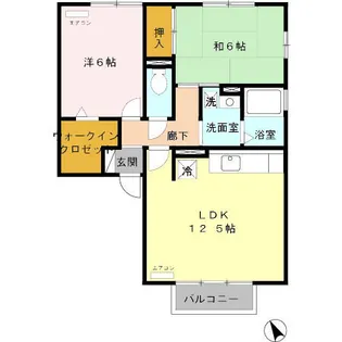 ガーラウエスト A【2階】の間取り