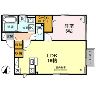 グランモア上冨居Ⅰ【1階】の間取り