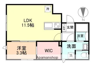 グランスイート森 A棟【1階】の間取り