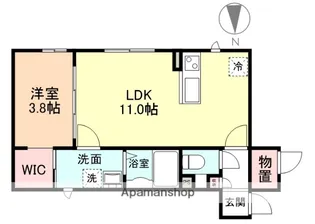 グランスイート森 A棟【1階】の間取り