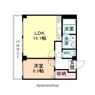 センチュリー山室【A204号室】の間取り