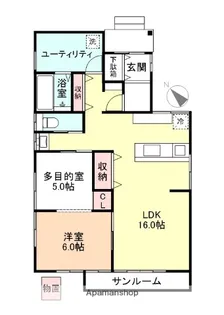 富山県富山市北代【一戸建】の間取り