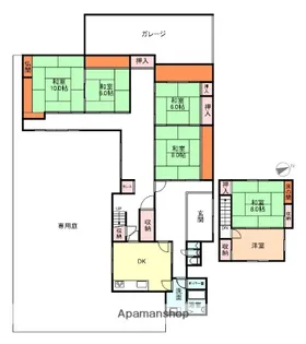 富山県富山市豊田本町2丁目【一戸建】の間取り