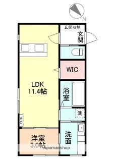 ONE−LEAF CLOVER【106号室】の間取り