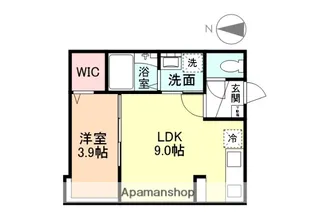 INTEGLAL MELLOW【201号室】の間取り