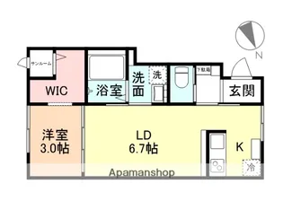 CIEL【202号室】の間取り
