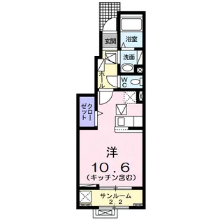 ヴィラージュ・ツボノⅢ【1階】の間取り