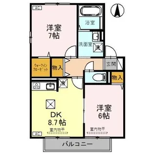 グラン サフィール B【1階】の間取り