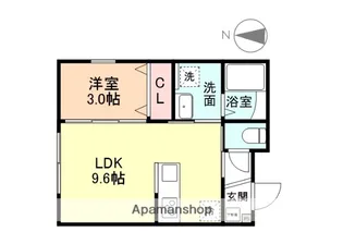 CHENAS LIN Ⅲプレミアム【202号室】の間取り