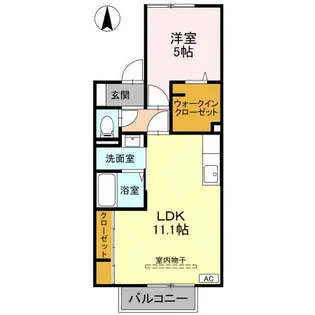セジュール山室中部 A【2階】の間取り
