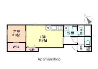NEO 五福 B棟【205号室】の間取り
