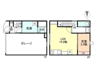 ガレッジ花園町【1階】の間取り