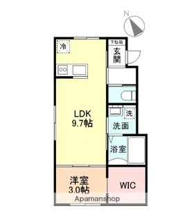 クロスシーズン五福 B棟【201号室】の間取り