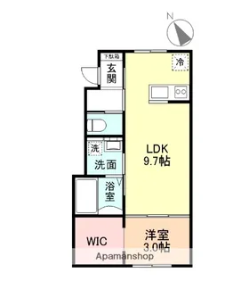 クロスシーズン五福 B棟【202号室】の間取り
