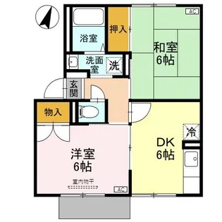 ニフティー今泉【1階】の間取り