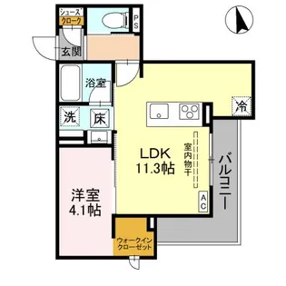 DーGRANDE桃井町【1階】の間取り
