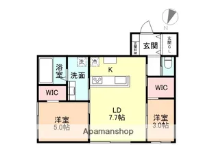ROYAL MINT【201号室】の間取り