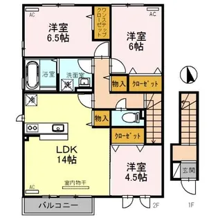 グランリベルテII B棟【2階】の間取り