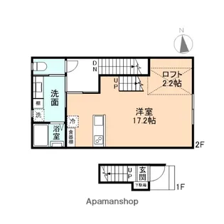 ル・アンジュ長江 B棟【203号室】の間取り