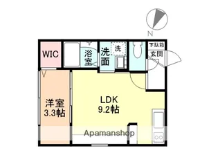 INTEGRAL 中川原【101号室】の間取り