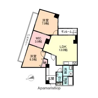 アクシルコート富山駅北【7階】の間取り